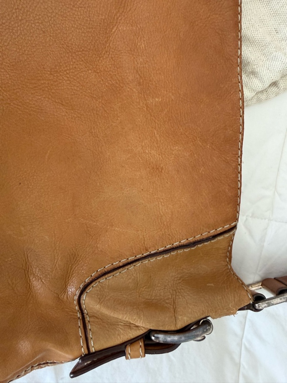 Michael Kors Y2K Tan Cognac Genuine Leather Shoulder Bag! - Picture 5 of 6